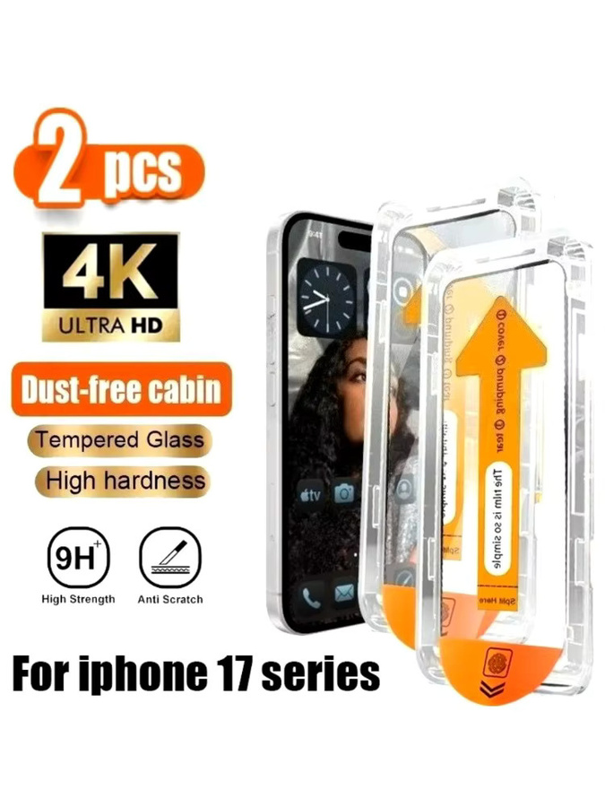 DIXSG 2er Set ultraklare Displayschutzfolien aus Glas für iPhone 11 bis iPhone 17 Pro Max, transparent, staubfrei und einfach zu installieren - Bild 6