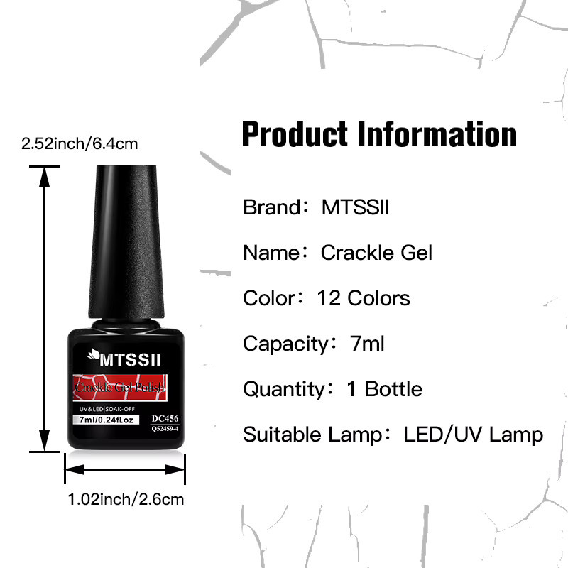 Mtssii Crackle Polish Nail Gel Lack, 7 ml - Bild 5