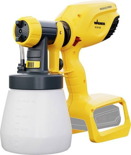 Wagner W250 18V Akku-Farbsprühpistole in Gelb mit einstellbarem Sprühbild für Lack und Glasur und einer maximalen Fördermenge von 250 ml/min - Bild 1