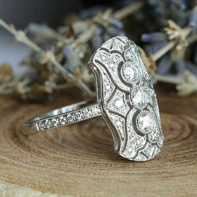 Huitan Ring, Silber, Zirkonia, Damen - Bild 1