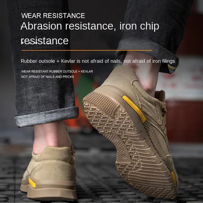 Avant-garde Arbeitsschutzschuhe Beige Größe 48, isolierte 6KV Sicherheitsschuhe aus Leder, bruchsicher, durchstichfest und spritzwassergeschützt - Bild 3