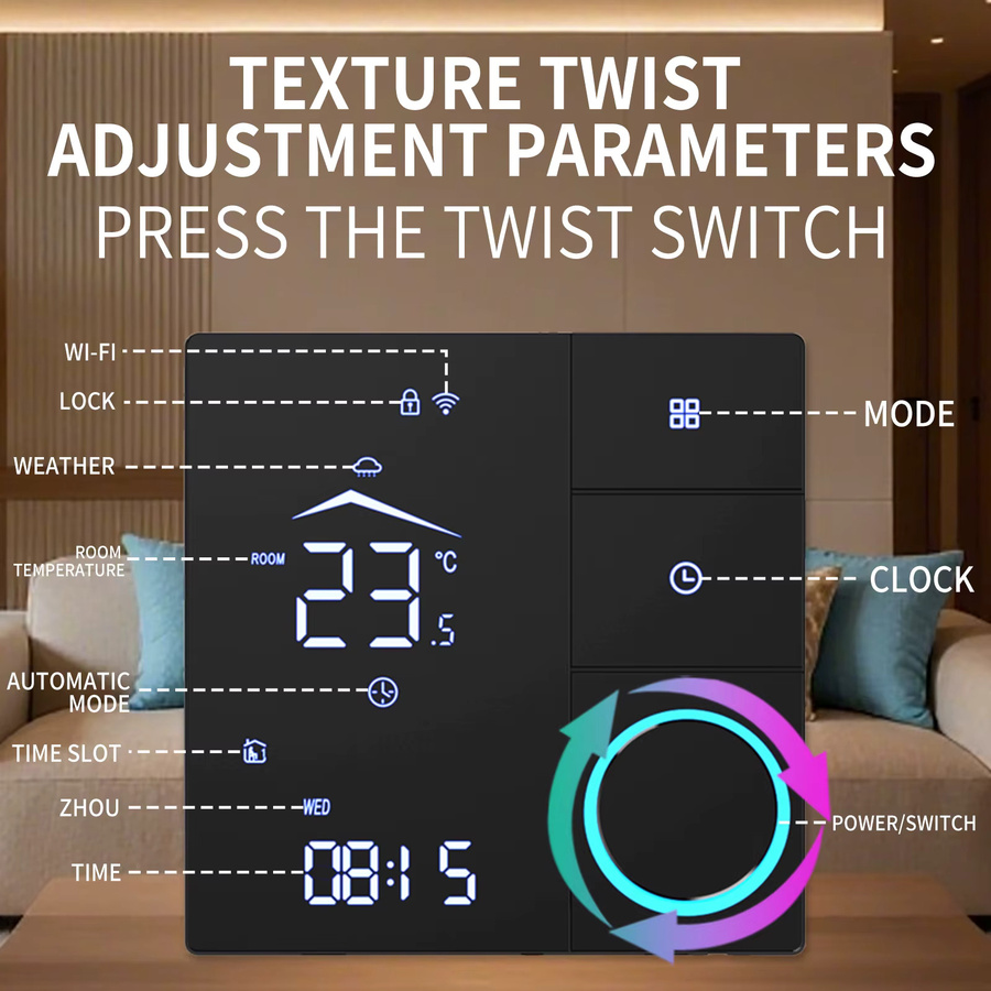 Minco Heat Smart Knob WiFi Temperaturregler zur App-Steuerung für Wasserboiler, Gasboiler und Fußbodenheizungen - Bild 3