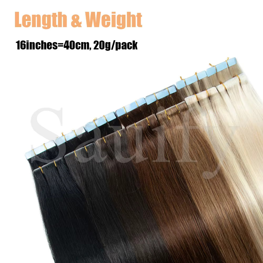 isheeny Tape-In-Haarverlängerungen Echthaar, 10 Stück, Unisex - Bild 3