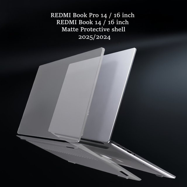 Matte Hartschalenhülle für Xiaomi Redmi Book Pro 14 und 16 (Modelle 2024/2025), transparente kratzfeste und stoßfeste Schutzabdeckung - Bild 1