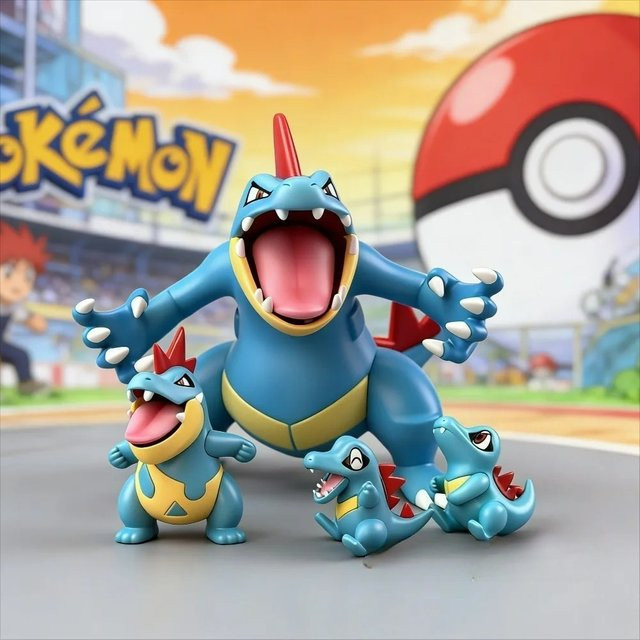 Potdemiel Pokémon Feraligatr Actionfiguren, Einzelfigur, PVC - Bild 1
