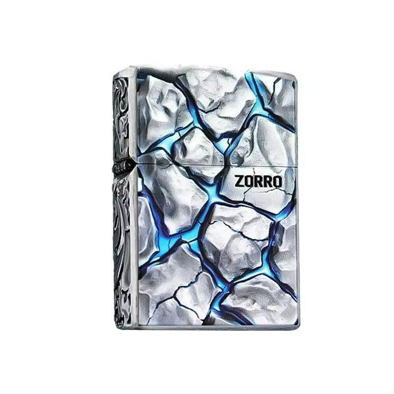ZORRO Popular Series Winddichtes Feuerzeug mit Split Stone Armor Design und kreativem Farbdruck - Bild 4