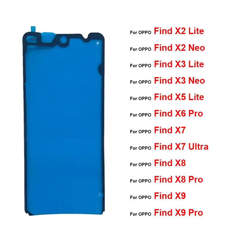 OPPO Find X2 X3 X5 X6 X7 X8 X9 Pro Lite Neo Ultra LCD-Bildschirm Klebstoff-Reparatur-Aufkleber in Blau - Bild 1