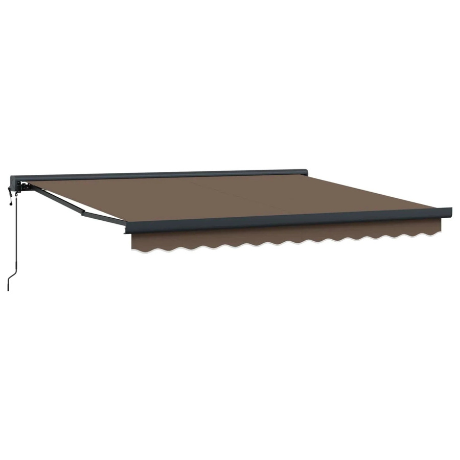 vidaXL Ausziehbare Markise Taupe aus Polyester und Metall B: 400 cm, T: 300 cm, H: 235 cm - Bild 2