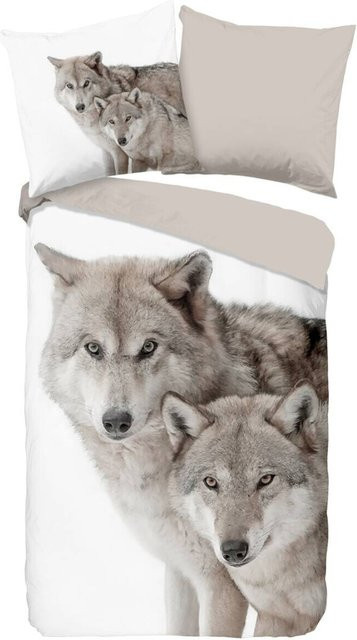 Good Morning Baumwoll Bettwäsche Fera Flanell Sand mit Bettbezug und Kissenbezug, B/L: 155 x 220 cm und 80 x 80 cm - Bild 1