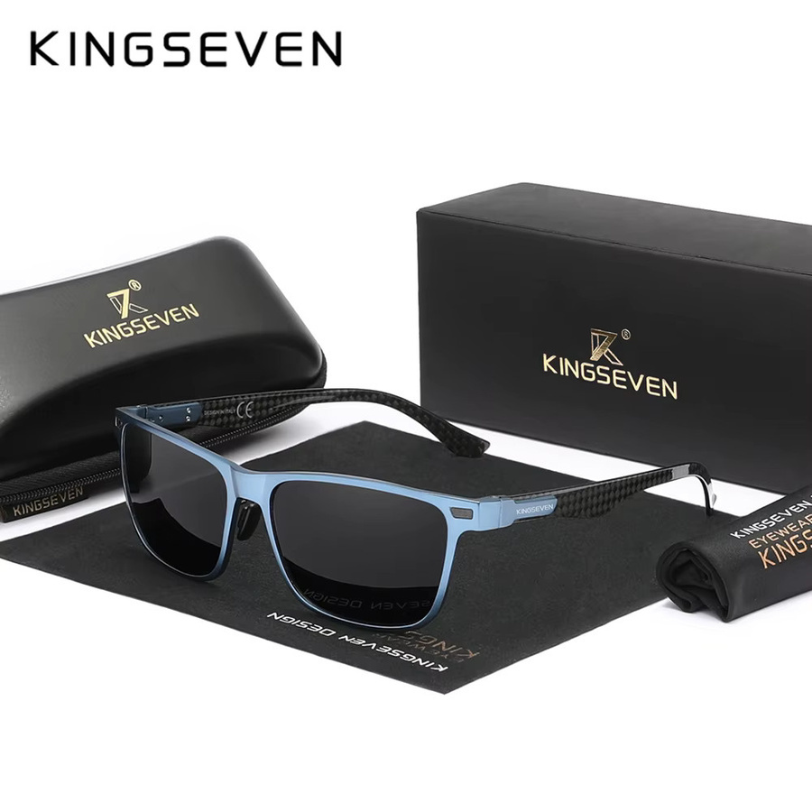 Kingseven Sonnenbrille Aviator, Vollrand, Metall, polarisiert, Unisex - Bild 2