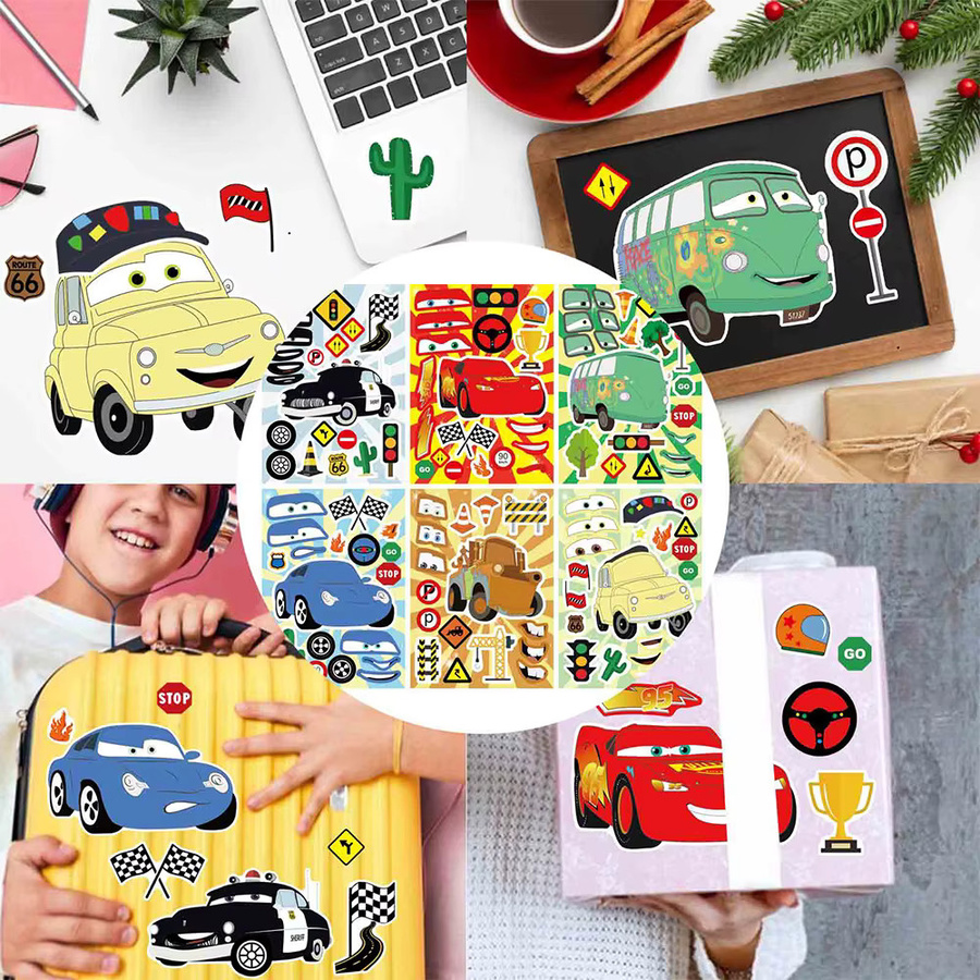Disney Lightning McQueen Make a Face Puzzle-Aufkleber, 6/12 Blätter - Bild 4