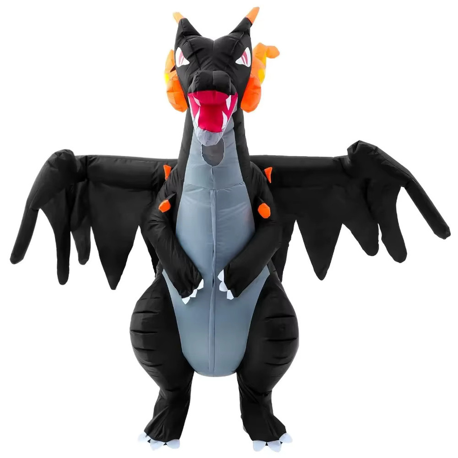 Hangchen Family Halloween aufblasbarer feuerwehrender Drache, Kostüm - Bild 2