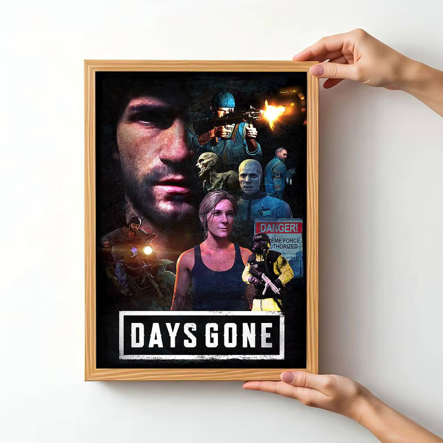 Days Gone Film Sticky Poster Whitepaper Aufkleber für dein Zimmer, Bar oder Café in Weiß - Bild 3