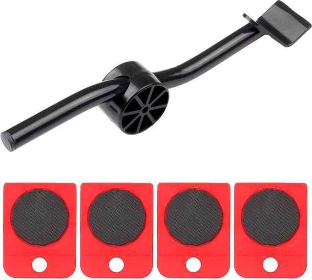 Meterk Umzugsset für schwere Möbel Easy Mover Appliance Rollenheber-Bewegungssystem mit 4 Radgleitern, Schwarz - Bild 1