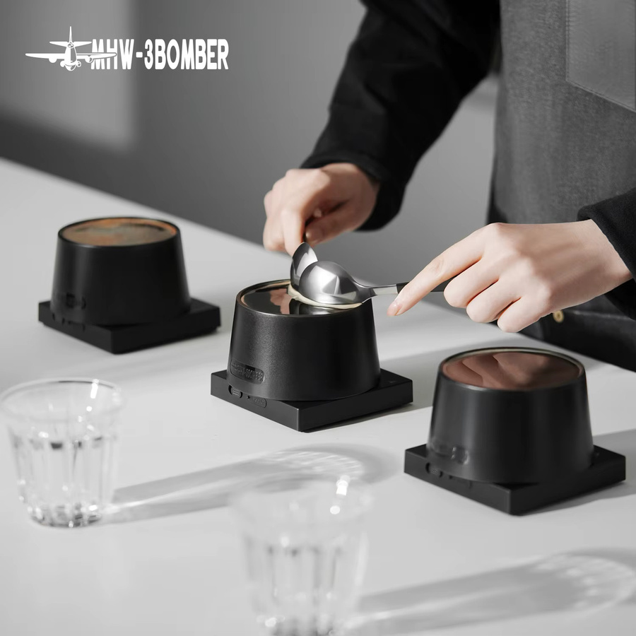 MHW-3BOMBER Kaffee-Verkostungsschale aus Polycarbonat in Schwarz mit 220ml für professionelle Barista-Evaluierungen - Bild 4