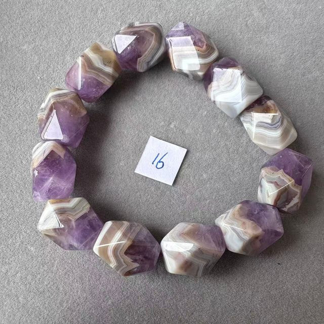 AAGOOD Armband, Achat, Amethyst, Perlen, Bunt, Unisex - Bild 1