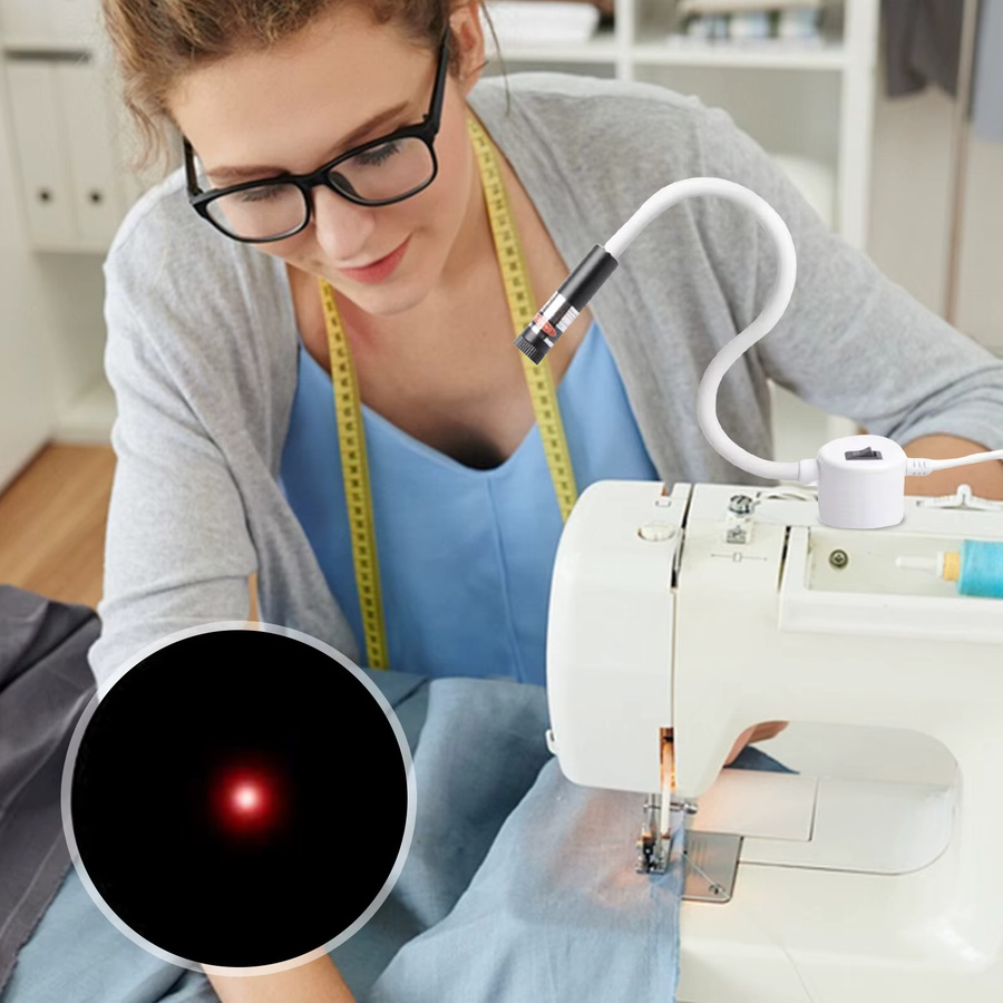 APWIKOGER Magnetische Positionierungs-Quiltleuchte in Weiß mit einstellbarem Punkt-, Linien- und Kreuzlicht für präzises Nähen via USB - Bild 3