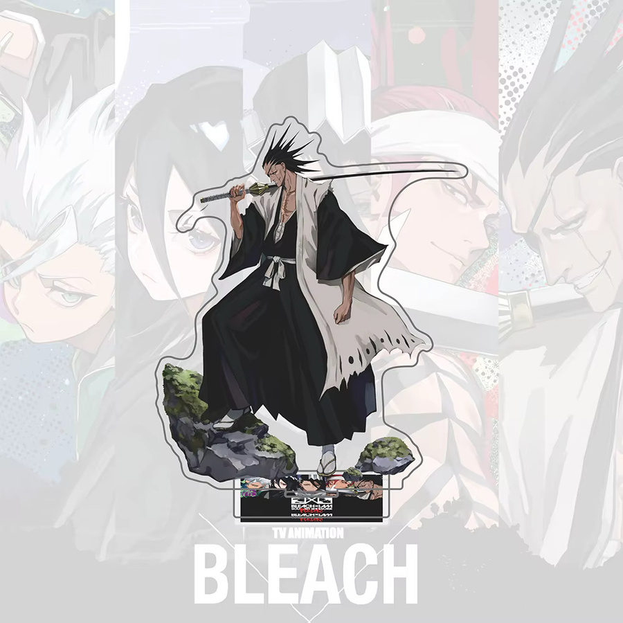LAM Joint Anime Bleach Acryl-Ständer und Schlüsselanhänger Set mit Toshiro, Byakuya, Kenpachi, Renji und Rukia in Multicolour - Bild 2