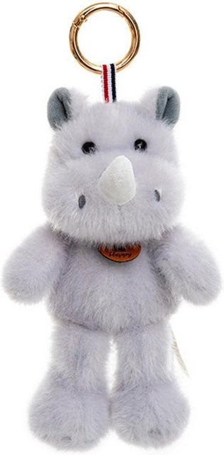 Binchi Fitness Schlüsselanhänger Plüschtier, Mini Katze Löwe Krokodil Esel, Kinder, gray - Bild 1