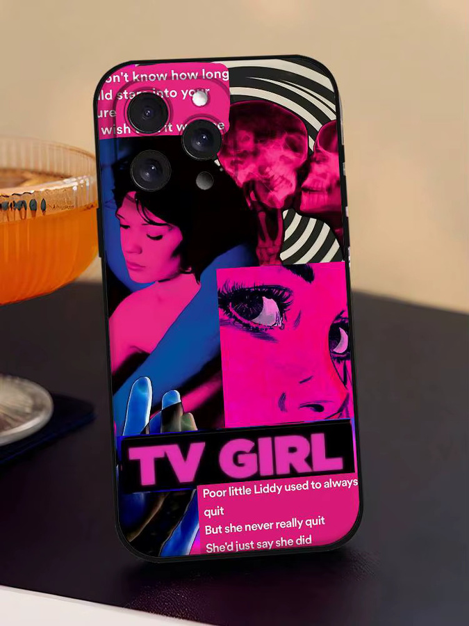 Handyhülle mit TV-Mädchen-Musik-Design für iPhone 11 bis iPhone 17 Pro Max Plus, weiches und hautfreundliches TPU in Multicolour - Bild 5