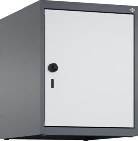 C+P Aufsatzschrank 7016/7035 mit Sicherheits-Drehriegel und 1 Abteil, B/T/H: 50 x 40 x 50 cm, Anthrazitgrau/Lichtgrau - Bild 1