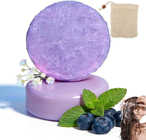 Blaubeer Shampoo & Conditioner Bar Set, Feines Haar, Unisex