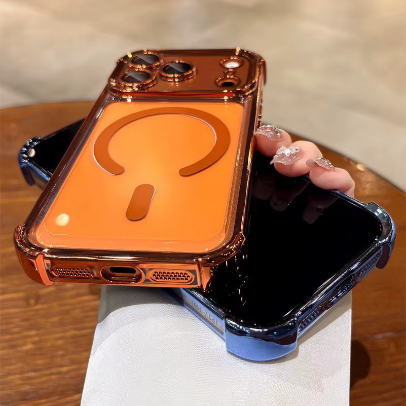 Loobival Transparente MagSafe Schutzhülle für iPhone mit magnetischem Airbag-Stoßfänger und stoßfester Abdeckung - Bild 3