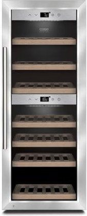 Caso WineComfort 380 Smart Weinkühlschrank in Silber mit App-Steuerung, Dual-Zone-Kühlung und Kompressor-Technologie - Bild 1