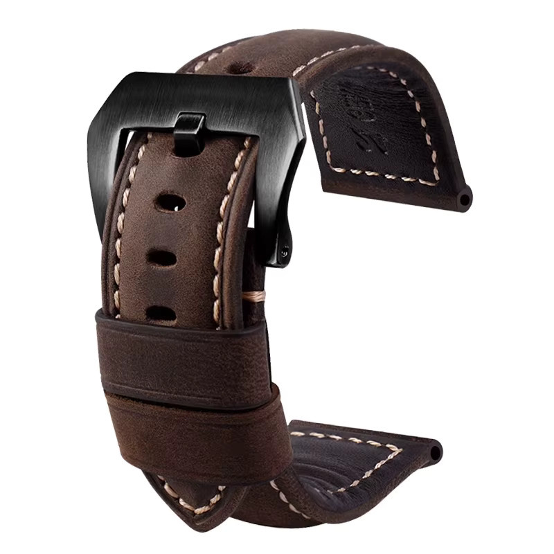 PAHC Uhrenarmband Leder, Edelstahl-Schnalle, Unisex - Bild 4