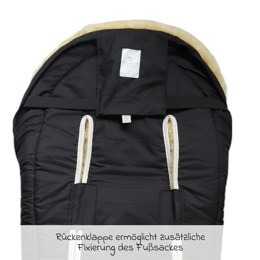 Kaiser Lammfell-Fußsack Naadja für Babyschalen und Babywannen, Schwarz - Bild 7