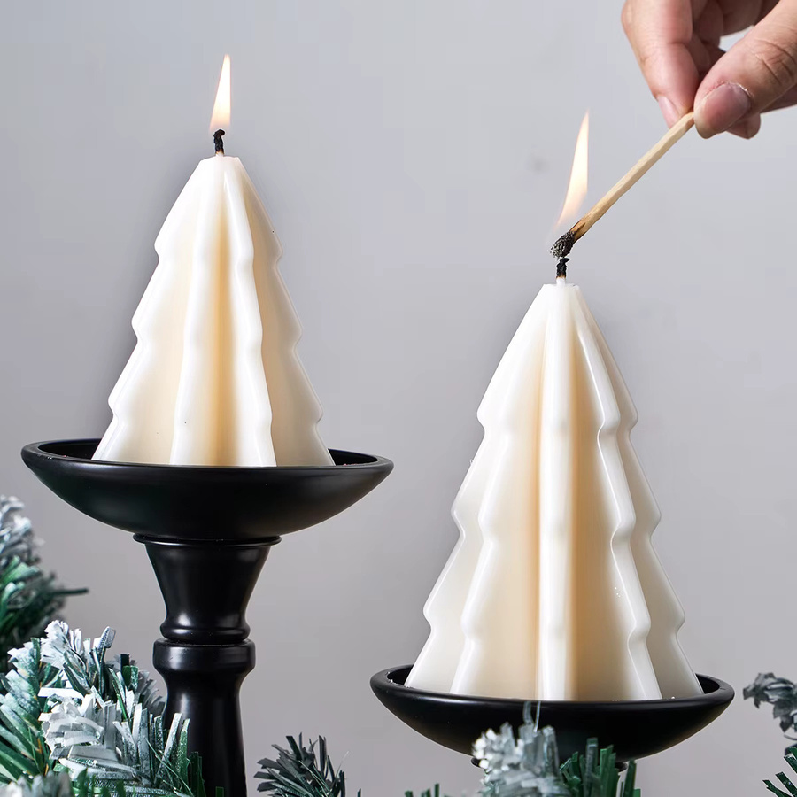 UDOCOOL Silikonform für DIY Weihnachtsbaum Kerzen und Duftkerzen in Weiß - Bild 4