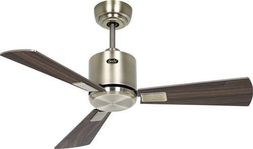 CasaFan ECO NEO III 92 MA-NB/KI WiFi Deckenventilator in Nussbaum/Kirsche mit Messing-antik Details, Fernbedienung, Timer und App-Steuerung - Bild 1