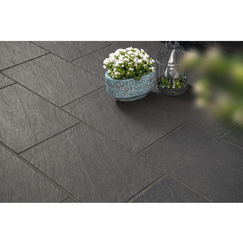 Diephaus Terrassenplatte Siva in Schwarz-Basalt B/T/H: 60 x 40 x 4 cm - Bild 3