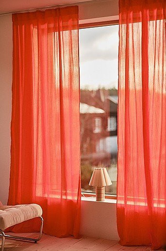 Jotex CIA Vorhang im 2er-Pack, Rot-Orange, Breite: 140 cm - Bild 1