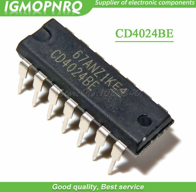 10 Stück CD4024BE DIP14 integrierter Schaltkreis in Schwarz - Bild 1