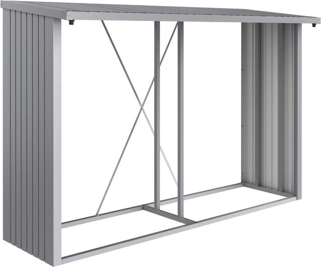 Biohort Kaminholzregal Woodstock in Silber-Metallic und Grau, B/H/T: 300,7 x 199 x 102 cm - Bild 1