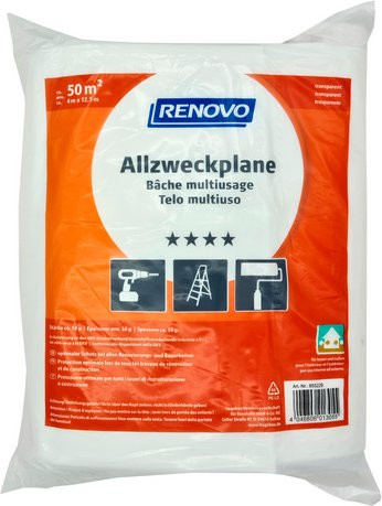 RENOVO Allzweckplane transparent, Breite: 4 m, Länge: 12,5 m - Bild 1