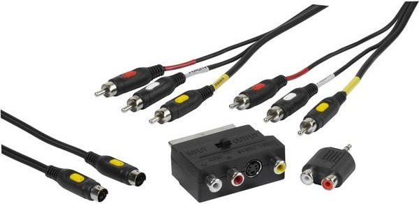Vivanco Universal Audio- und Video-Verbindungsset analog mit 3,5 mm Klinkenanschluss in Multicolor (47170) - Bild 1