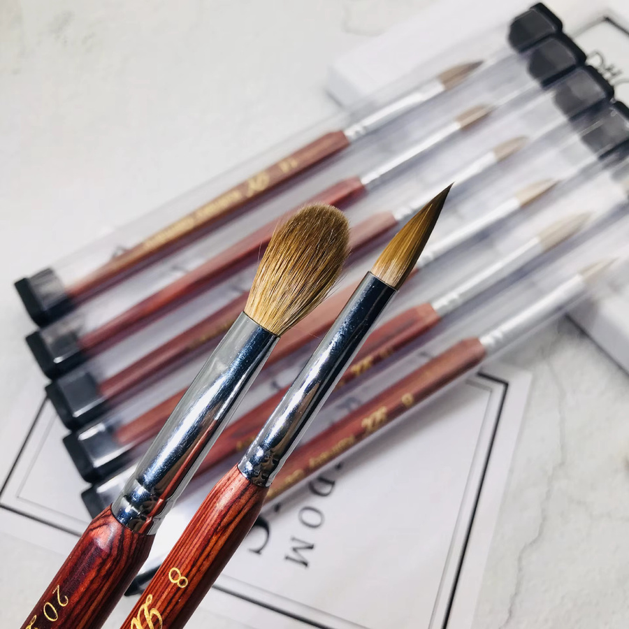 Outfox Nagelkunstpinsel, Kolinsky Sable, Holzgriff, 1 Stück - Bild 1