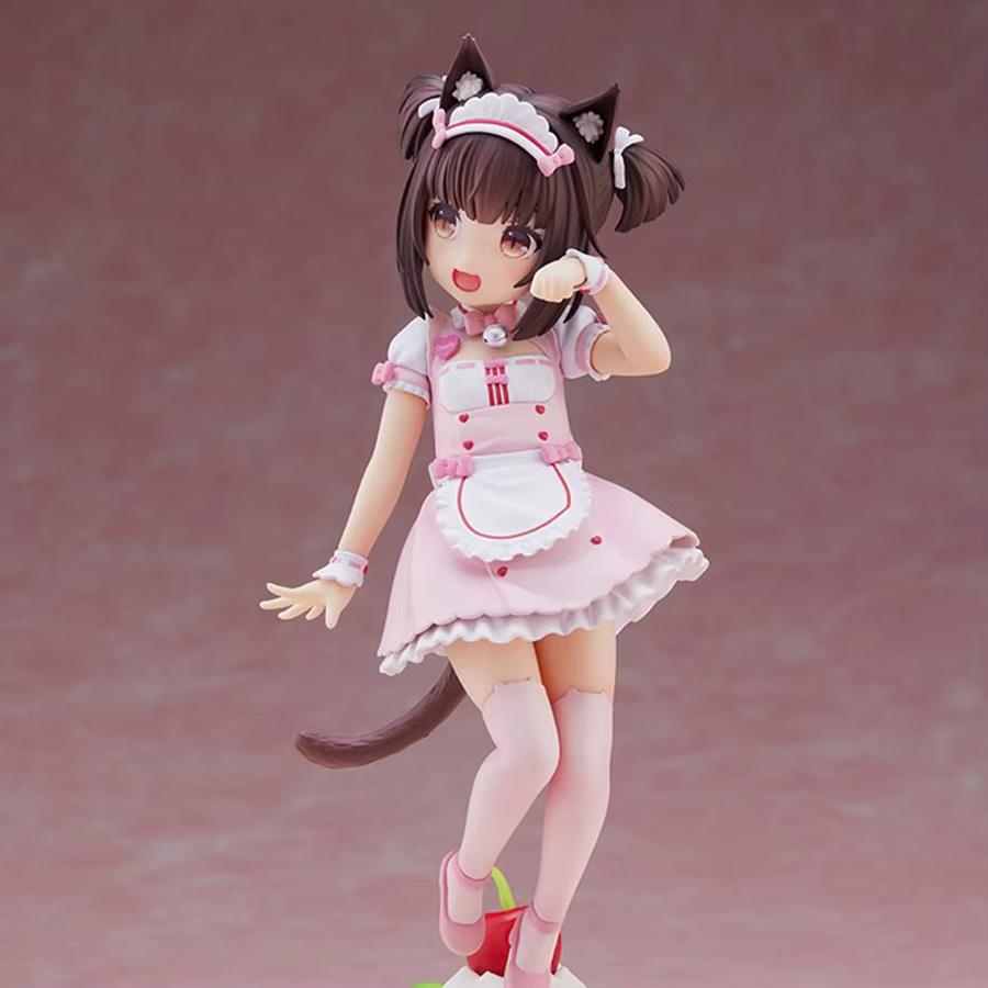 Bandai Nekopara Schokolade Vanille Katze Maid Figur, 18cm, Kunststoff - Bild 3