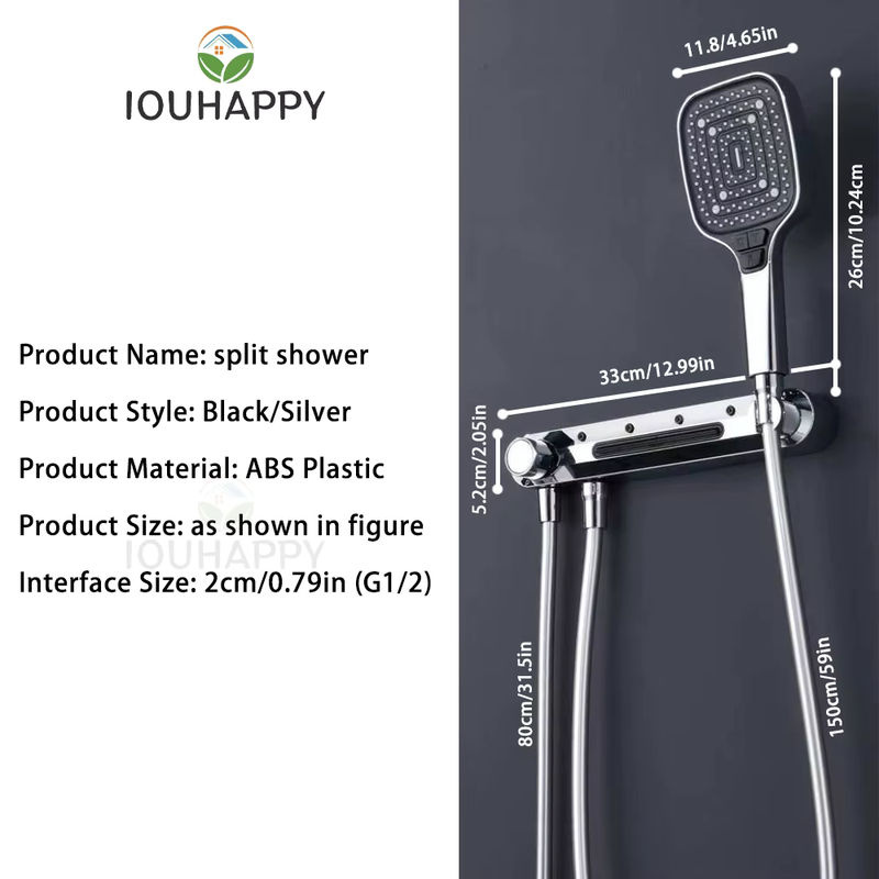 IOUHAPPY Hochdruck-Duschkopf Set mit Schlauch und 3 Modi, wassersparendes Regenduschkopf-Set für dein Badezimmer - Bild 5
