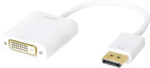 LogiLink CV0058B Adapter DisplayPort Stecker auf DVI-Buchse 24+1pol. Weiß - Bild 1