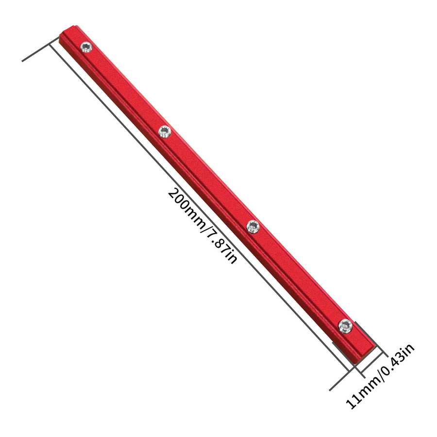 FNICEL Schienenverbinder-Set mit Schrauben in Rot für die Holzbearbeitung und Tischkreissägen - Bild 3