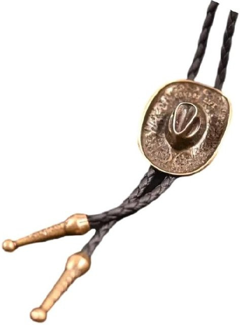 Bolo-Krawatte Bullenkopf, Messing, Gold, Herren - Bild 1