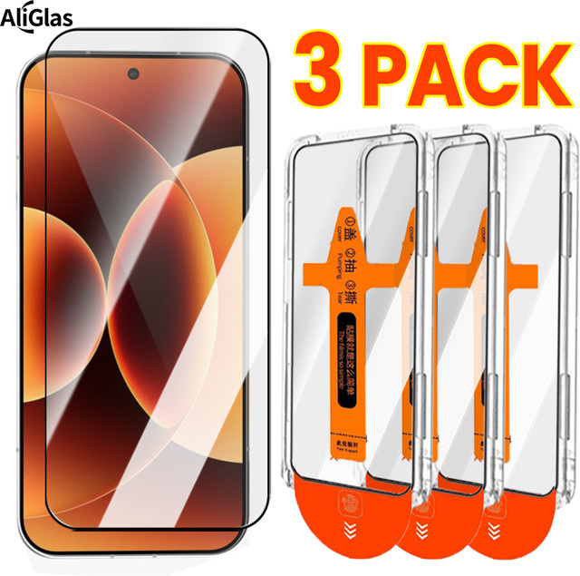3er-Pack Displayschutz aus gehärtetem Glas für Xiaomi 17 Pro, 17 Pro Max und 17 Ultra, transparent und kratzfest - Bild 1