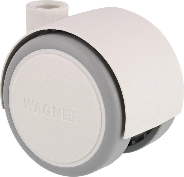 Wagner Möbel-Doppelrolle Soft Ø 4 cm in Weiß-Grau aus Kunststoff mit B/T/H: 45,0 x 40,0 x 40,0 cm - Bild 1