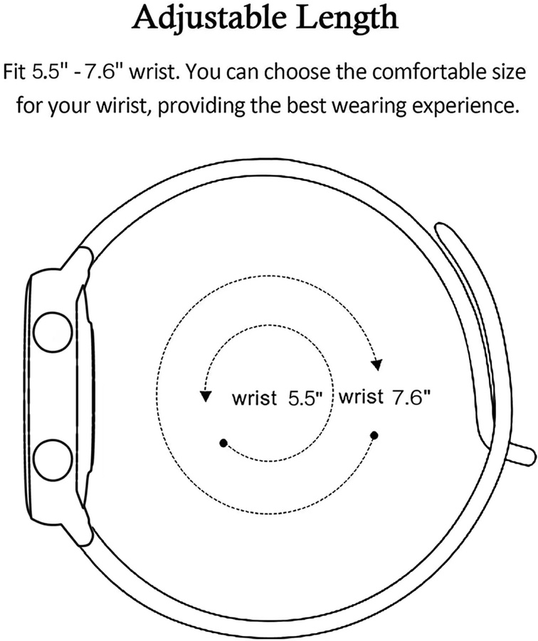 VATMENS Uhrenarmband Silikon, 22 mm, für Amazfit Bip 5 - Bild 4