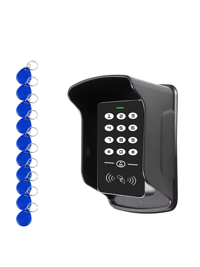 LUCKING DOOR Zutrittskontrollsystem mit 125KHz RFID-Tastatur, Regenschutzabdeckung, 10 EM-Schlüsseln, Türöffner und elektrischem Schloss - Bild 6