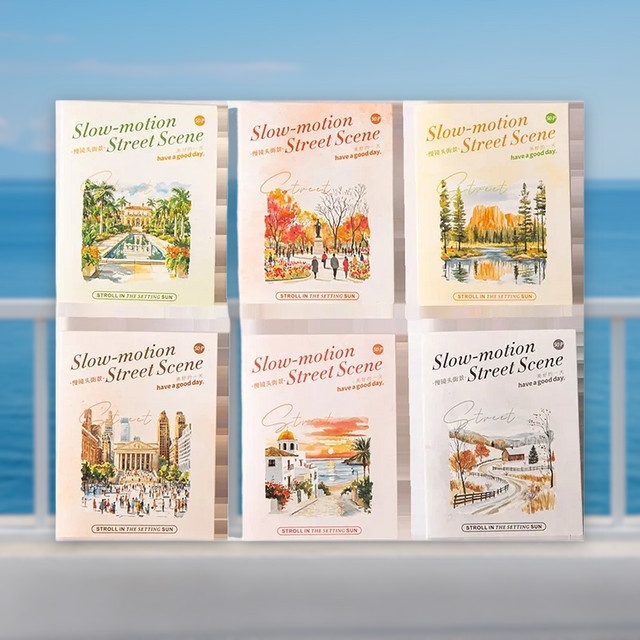 3er-Pack Slow Motion Street View Aufkleber Set mit 6 verschiedenen Landschaftsszenen in Multicolor für deine Modellbau-Dekoration - Bild 1