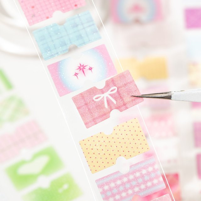 JIAMEI Dream Formula Serie Kawaii Glitzer-Sand Washi Tape Deko-Tagebuch-Zubehör, Breite: 3 cm, Länge: 2 m, Multicolour - Bild 1